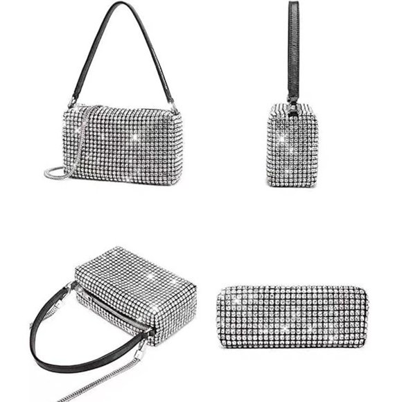 NEW Sparkling Bling Swarovski Crystal Rhinestone Bag Clutch Purse +FREE …